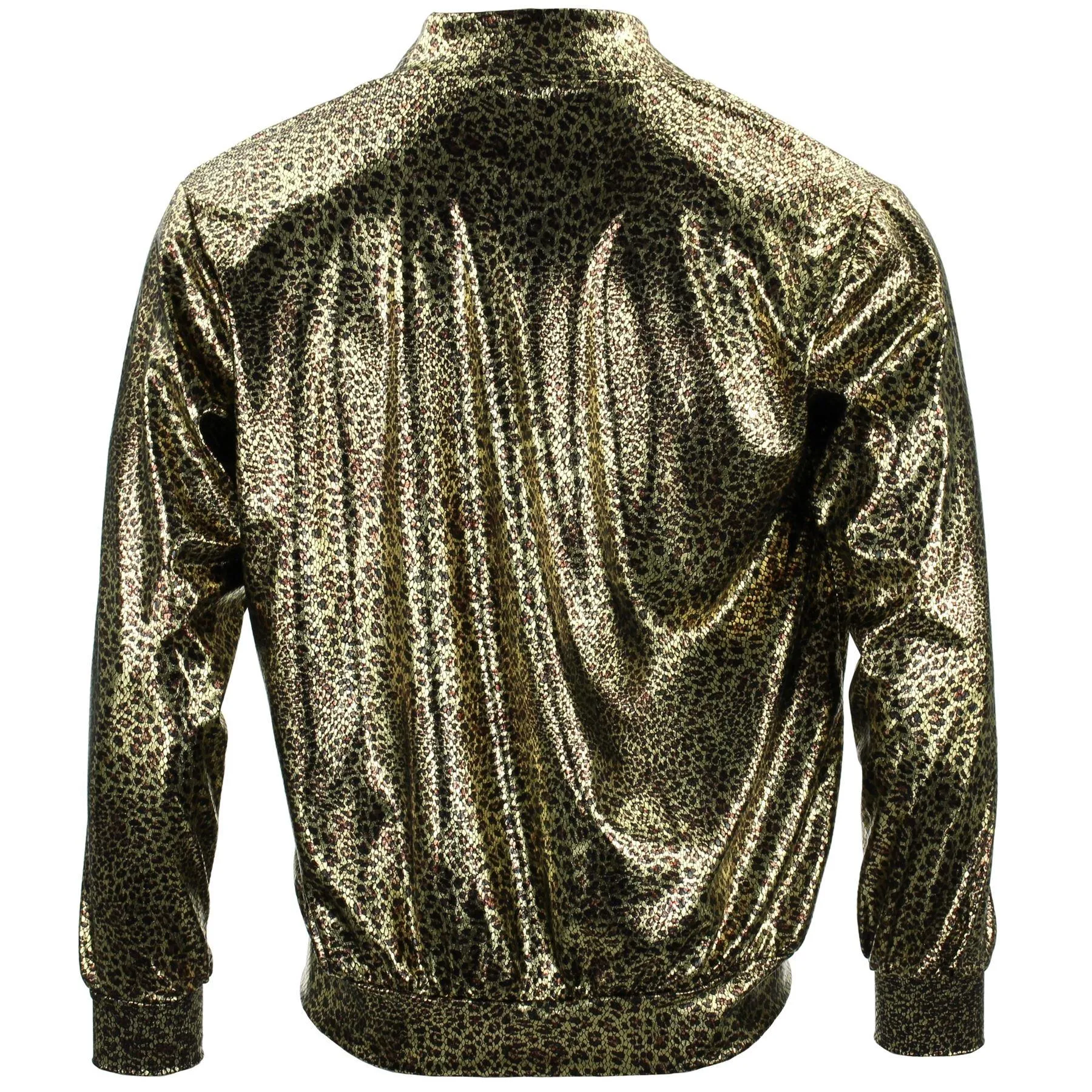 Unisex Shiny Bomber Jacket - Leopard