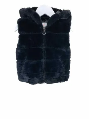 Urban Republic, Girls' Faux Fur Vest, Black, Size 2T