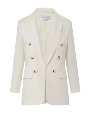 Veronica Beard Bexley Stretch Linen Dickey Jacket