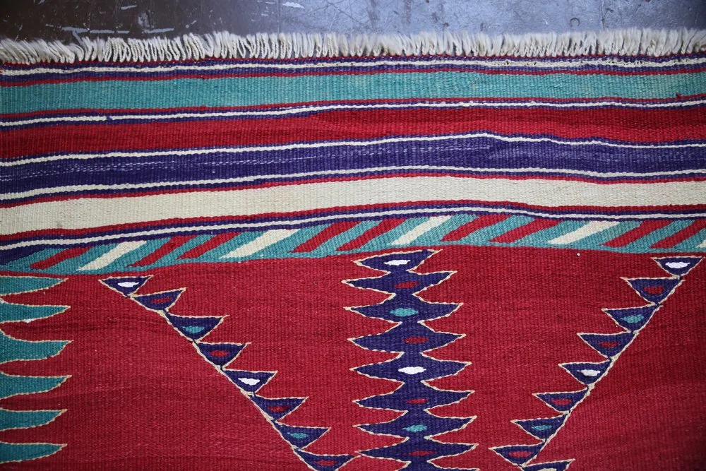 Vintage Bodrum Turnali Kilim Rug