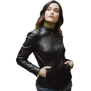 Womens Black Lamb Leather Jacket