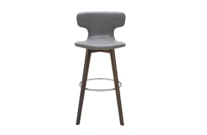 Zach Modern Eco-Leather Bar Stool Dark Gray